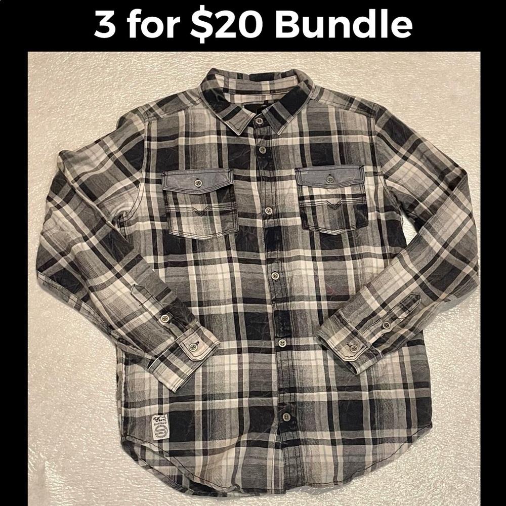 Buffalo by David Bitton Boys' Long Sleeve Button Down Shirt